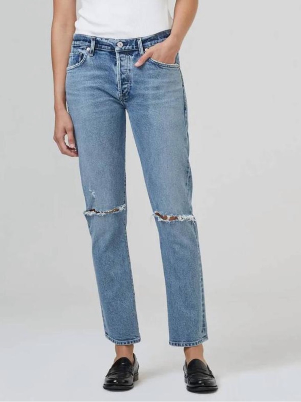 Citizens of Humanity Emerson Ripped Slim Boyfriend Jeans